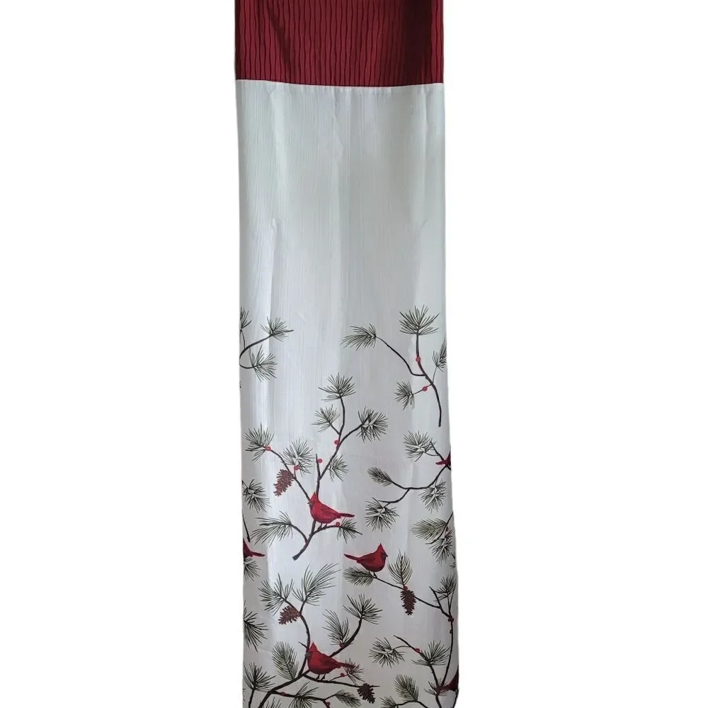 Cardinal Christmas shower curtain